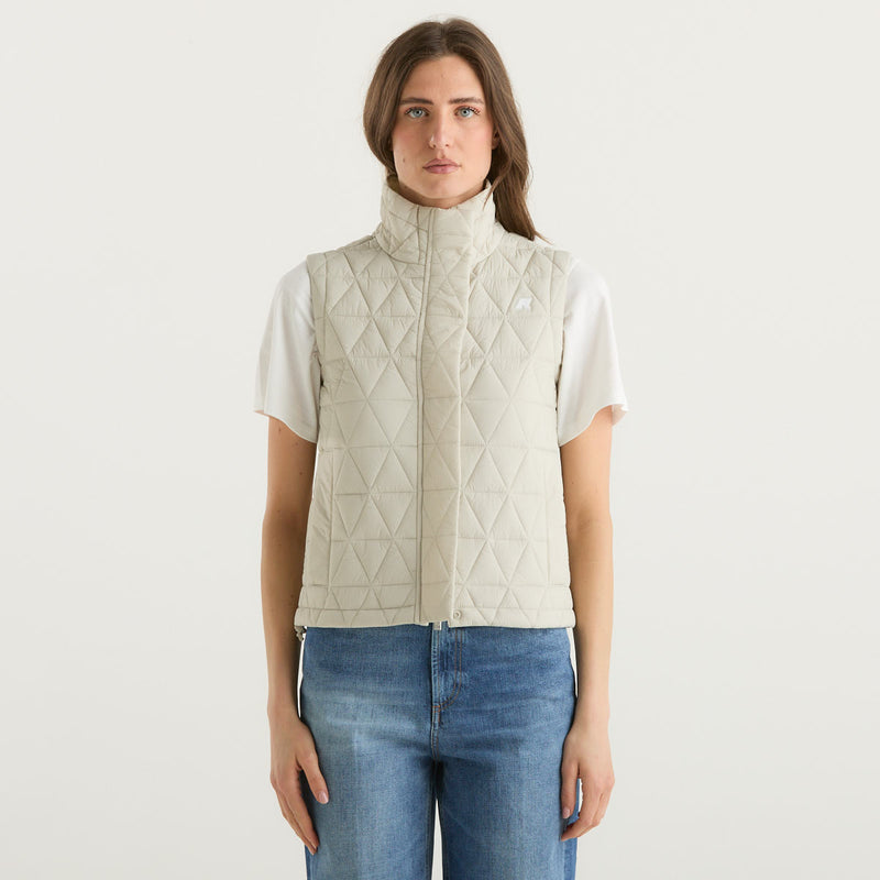 K-Way gilet trapuntato beige