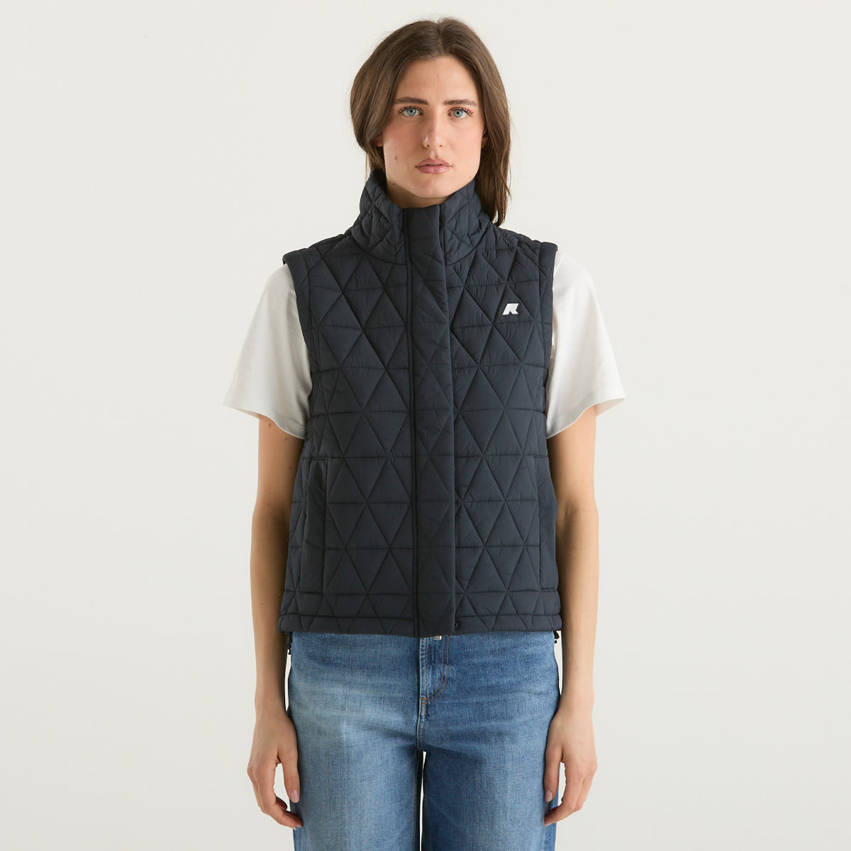 K-Way gilet trapuntato blu