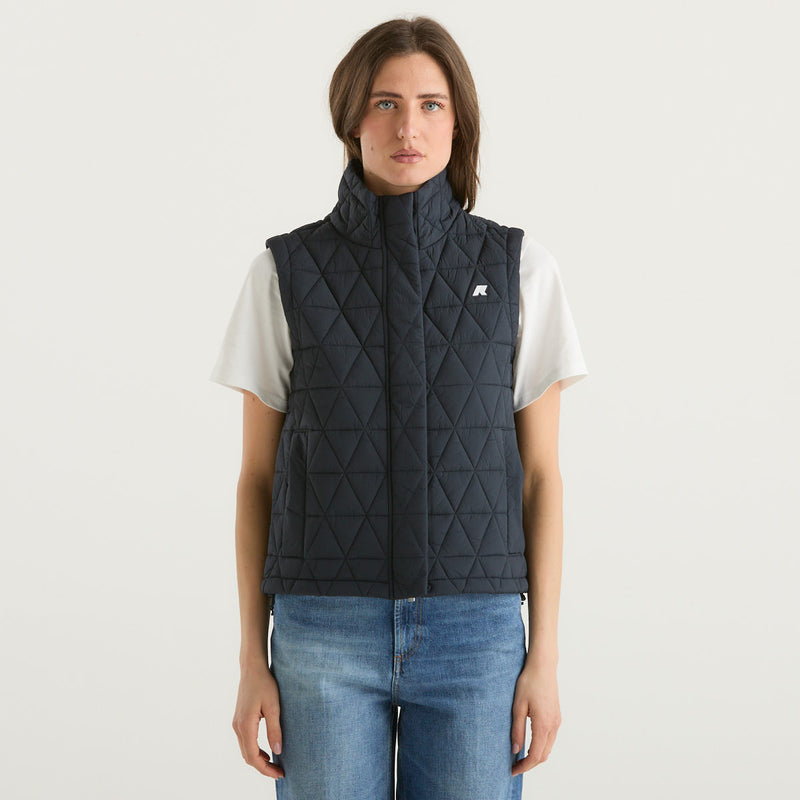 K-Way gilet trapuntato blu