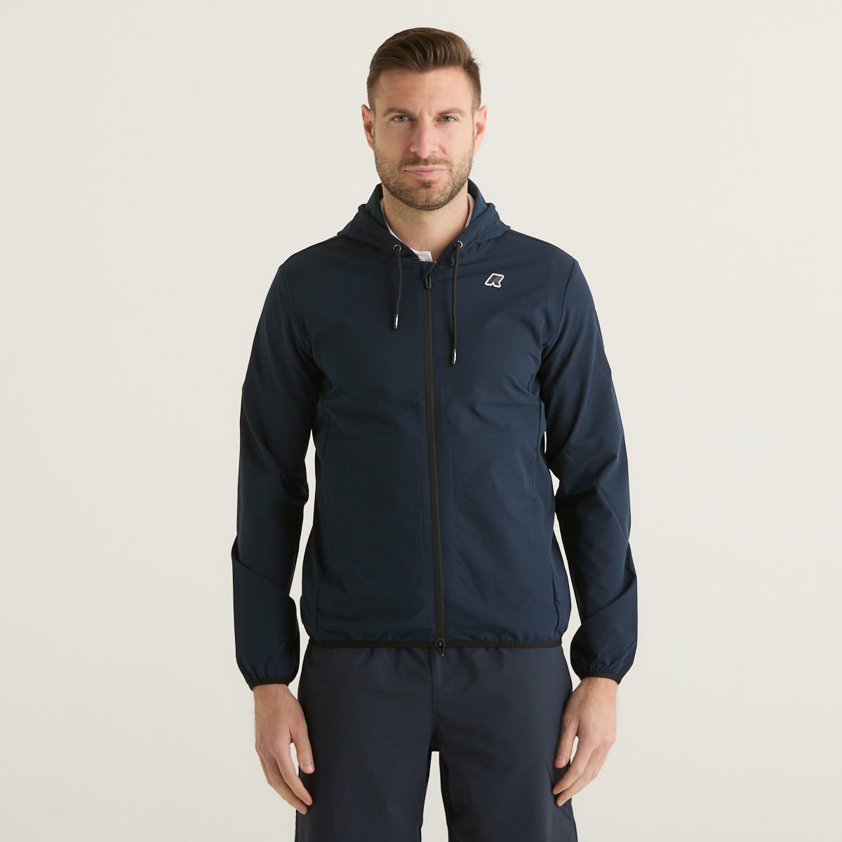 K-way giubbino zip e cappuccio blu