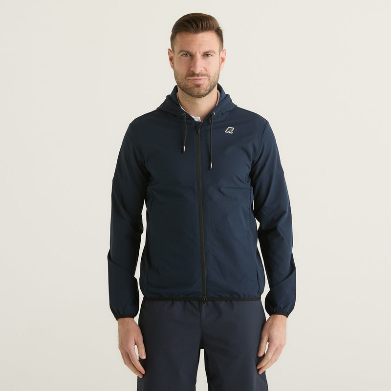 K-way giubbino zip e cappuccio blu