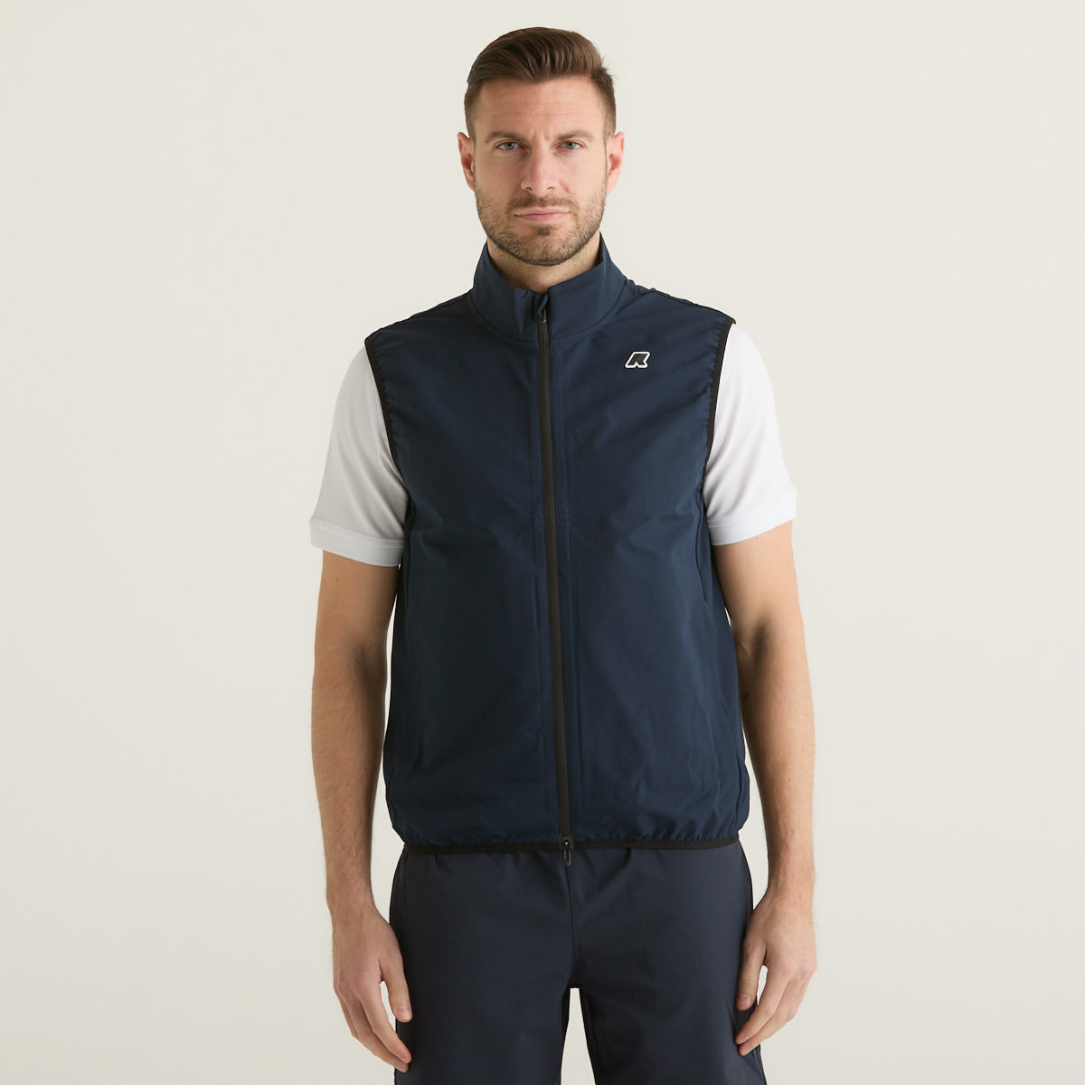 K-way gilet in tessuto blu
