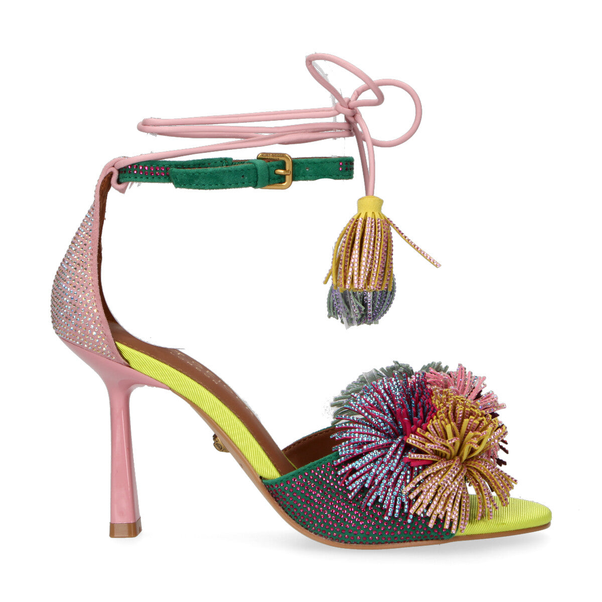 Kurt Geiger sandalo Pom Pom Ankle strass