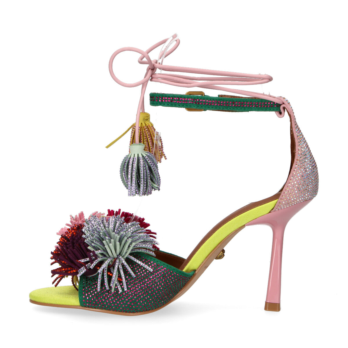 Kurt Geiger sandalo Pom Pom Ankle strass