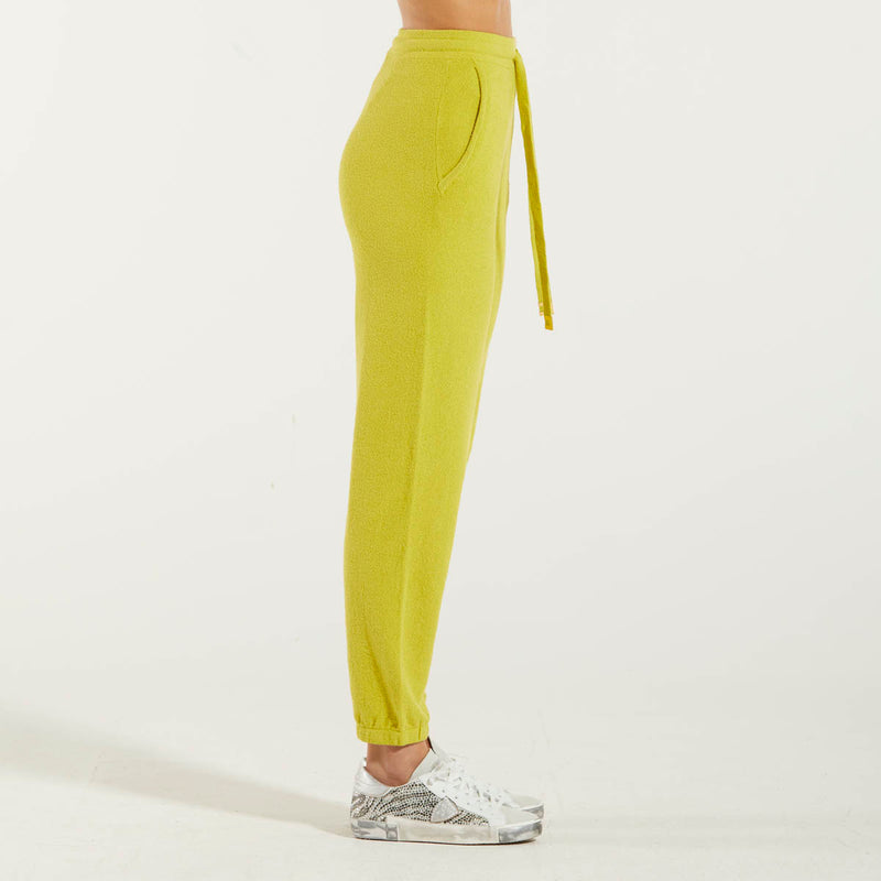 Elisabetta Franchi pantalone jogger in cotone lime