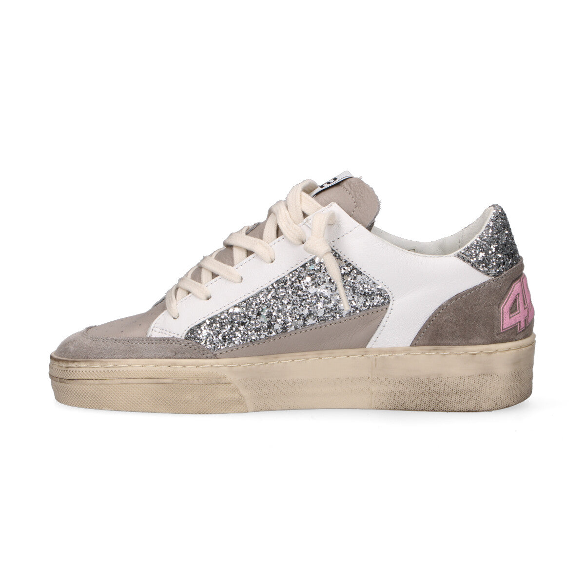 4B12 sneaker Kyle glitter grigia