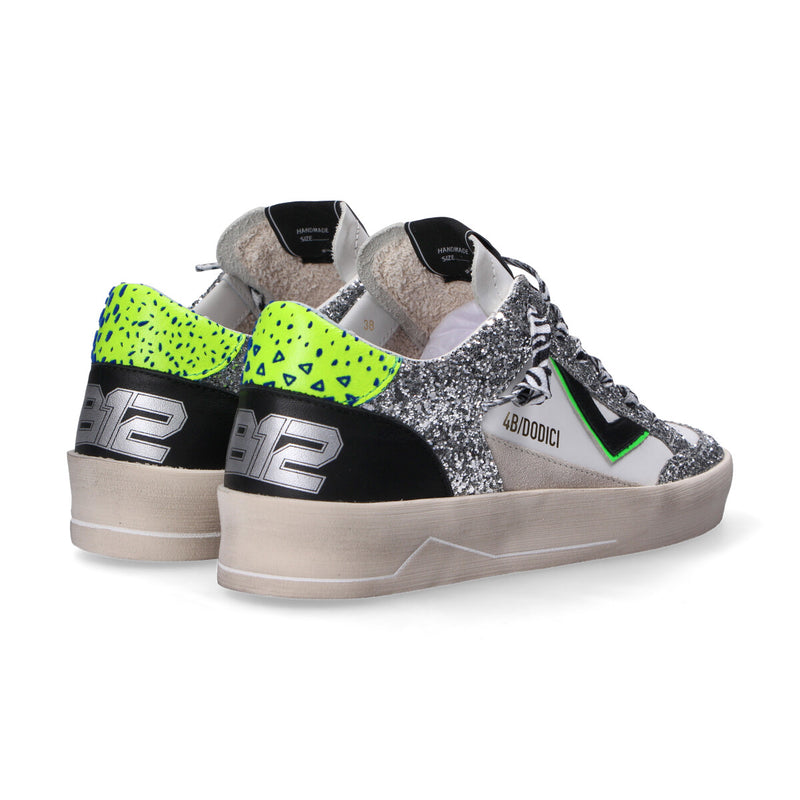 4B12 sneaker Kyle bianco verde fluo