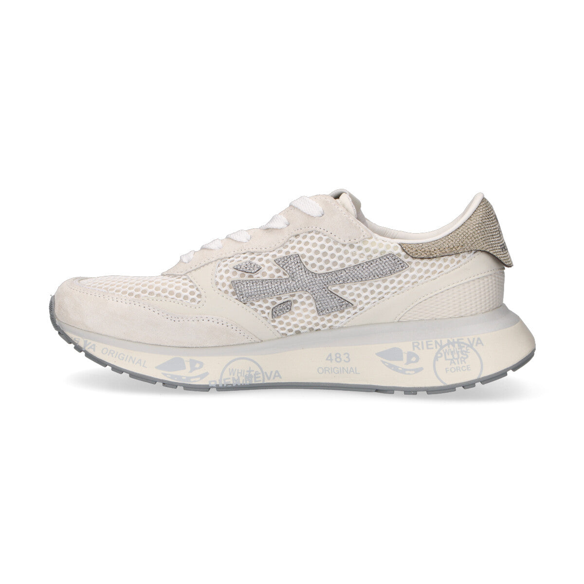 Premiata sneaker Lauryn in nylon panna
