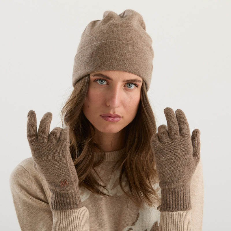 Maxmara guanti in lana marrone