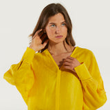 Maxmara blusa in lino gialla