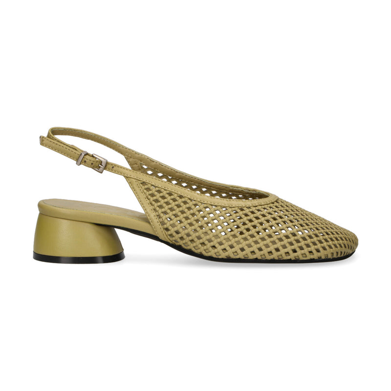 Poeve scarpa chanel Montecarlo traforata verde