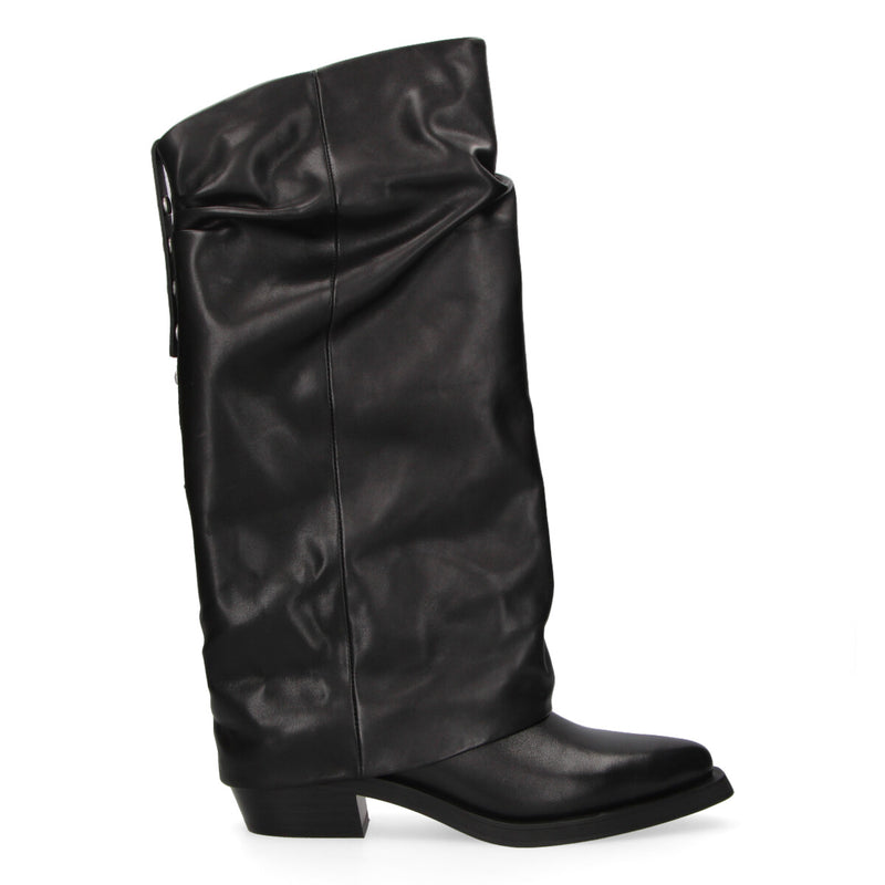 Ash stivale Liam risvoltato pelle nera