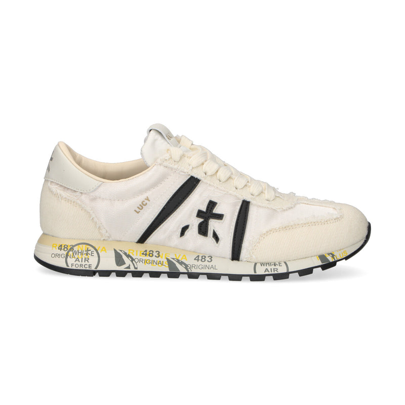 Premiata sneaker Lucyd in tessuto bianca