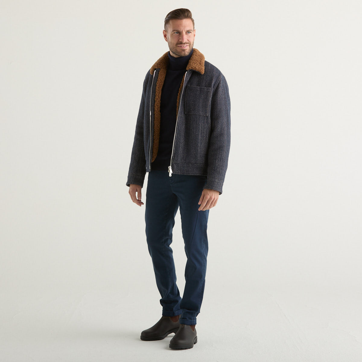 Tramarossa pantalone chino luis in cotone blu