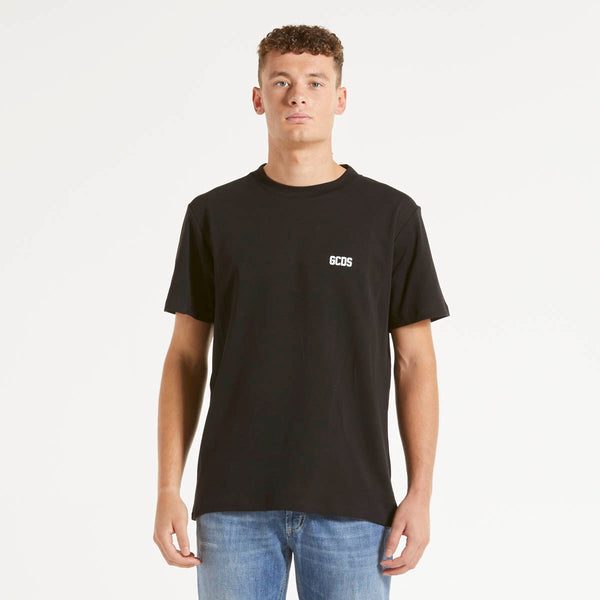 GCDS t-shirt classic tessuto nero small logo