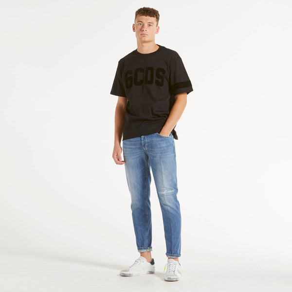 GCDS t-shirt girocollo big logo nera