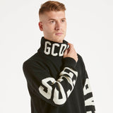 GCDS maglione collo alto nero logo