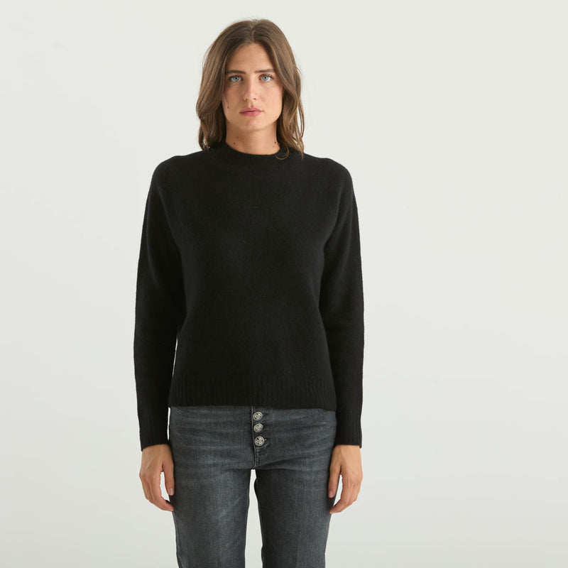 Solotre maglione girocollo nero