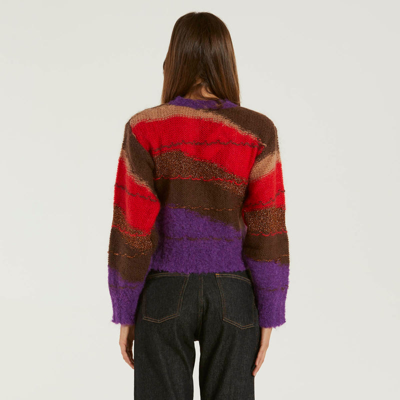 Solotre maglione morbido fantasia multicolor