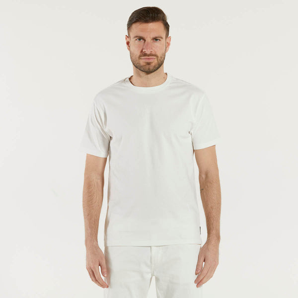 Replay t-shirt girocollo tessuto bianco