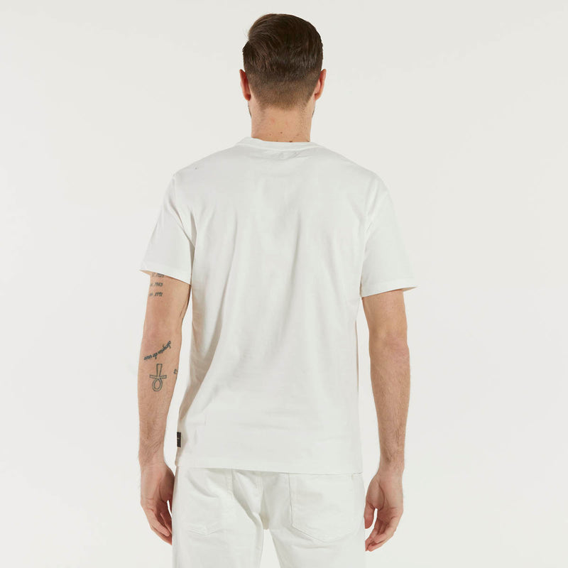 Replay t-shirt girocollo tessuto bianco