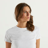 Elisabetta Franchi t-shirt stampa logo flock white