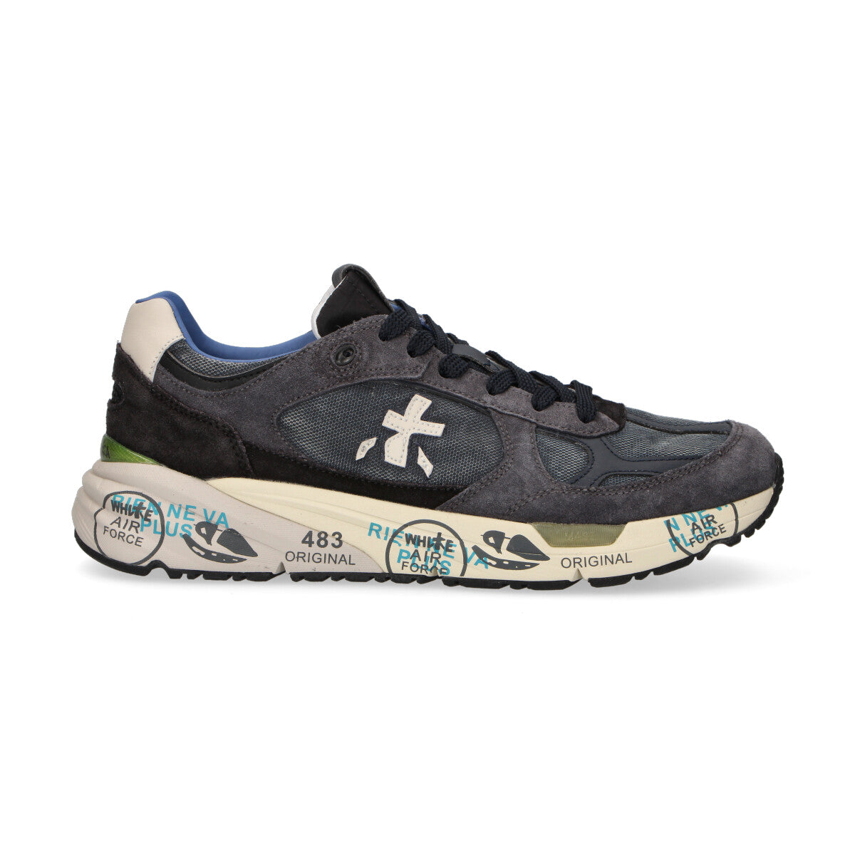 Premiata sneaker Mase in nylon blu