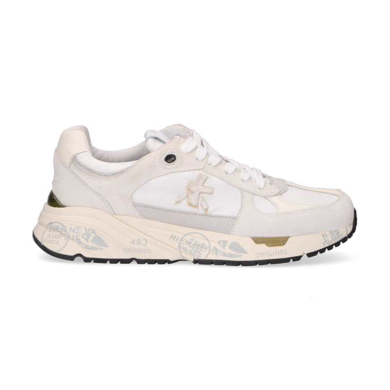 Premiata sneaker Mased camoscio bianca
