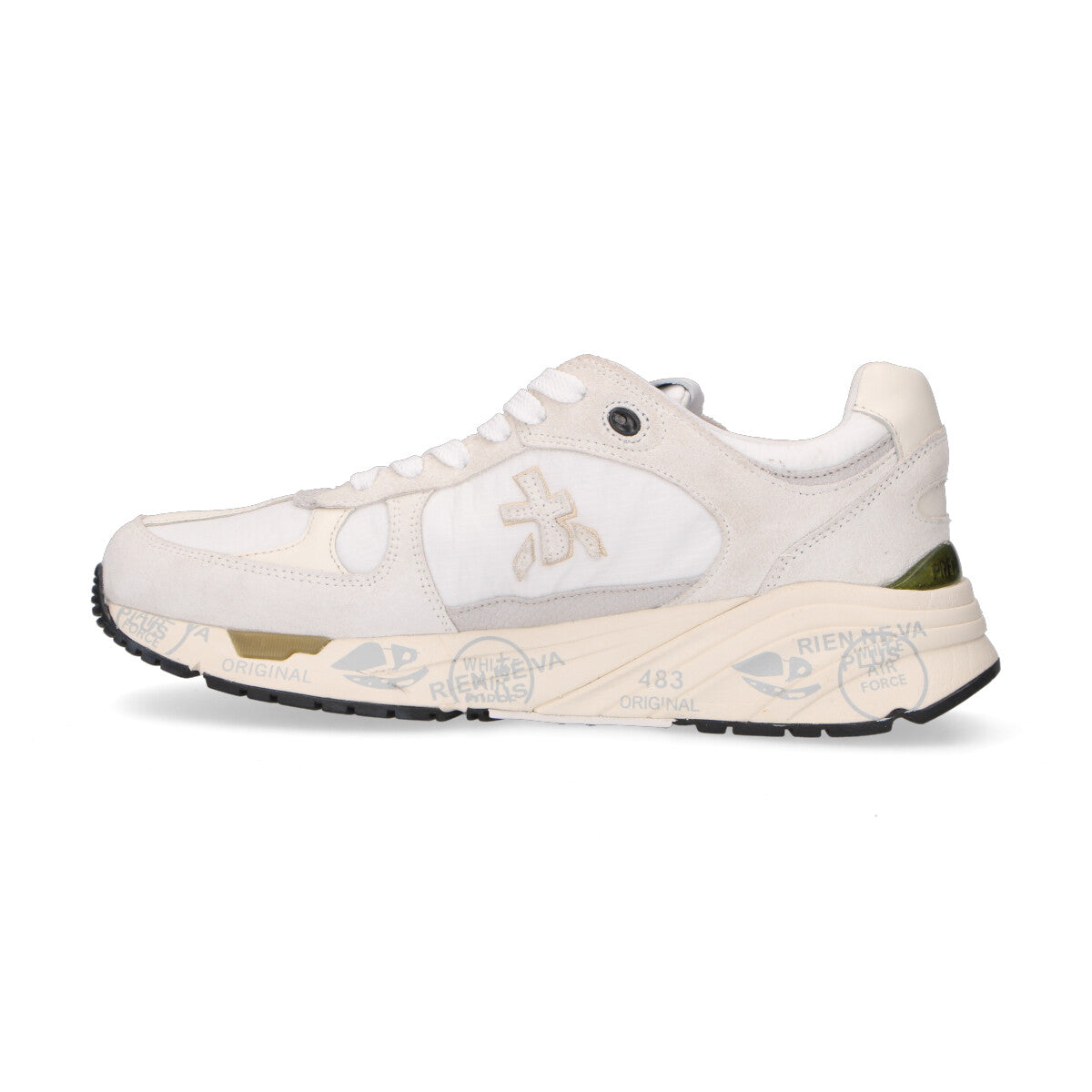 Premiata sneaker Mased camoscio bianca