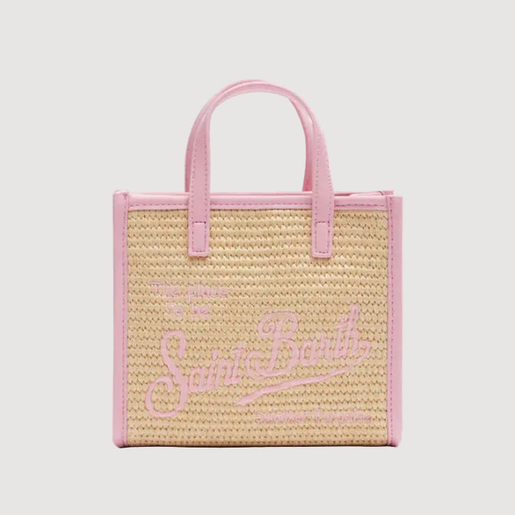 Mc2 Saint Barth borsa vivian mini raffia rosa