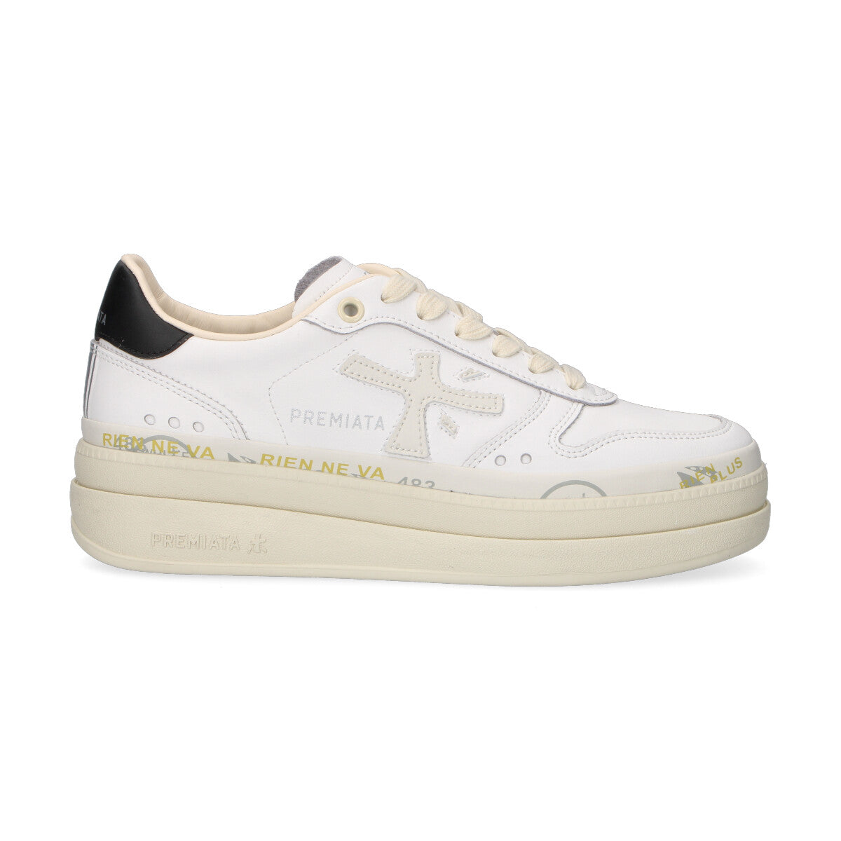 Premiata sneaker Micol in pelle bianca