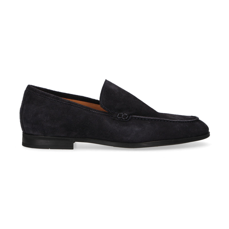 Testoni mocassino in camoscio blu