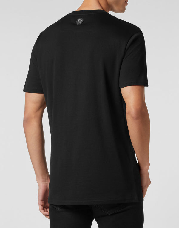Philipp Plein t-shirt nera teschio in cristalli