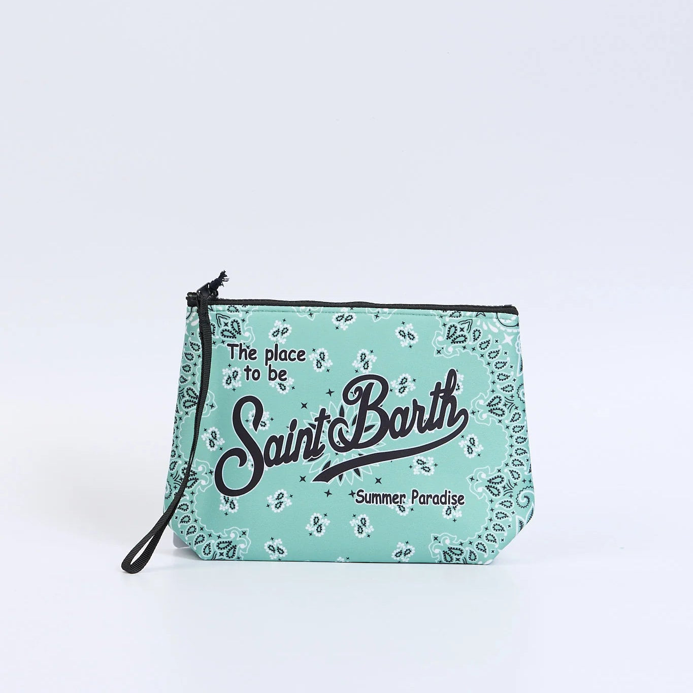 Mc2 Saint Barth pochette Aline Bandanna acquamarin