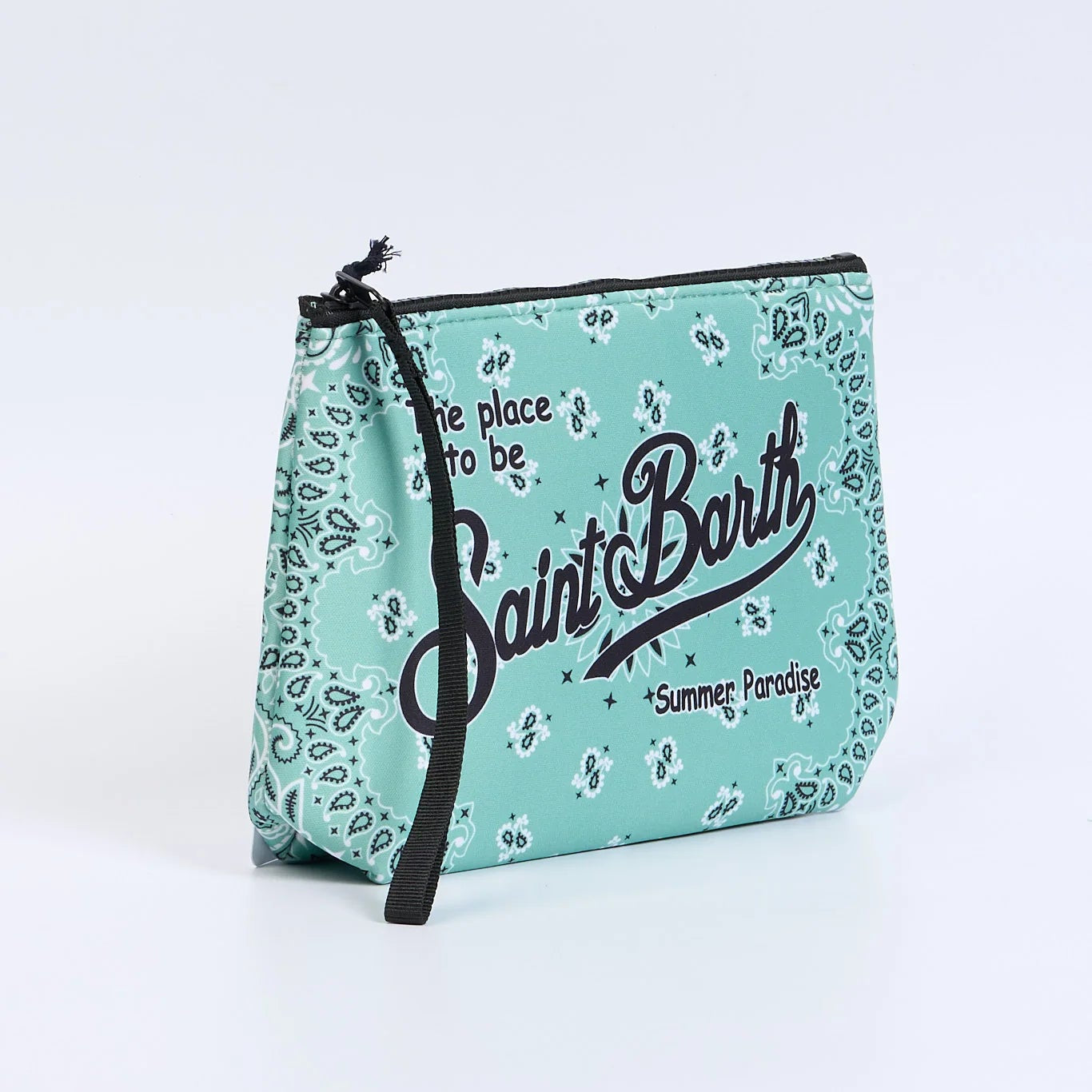 Mc2 Saint Barth pochette Aline Bandanna acquamarin