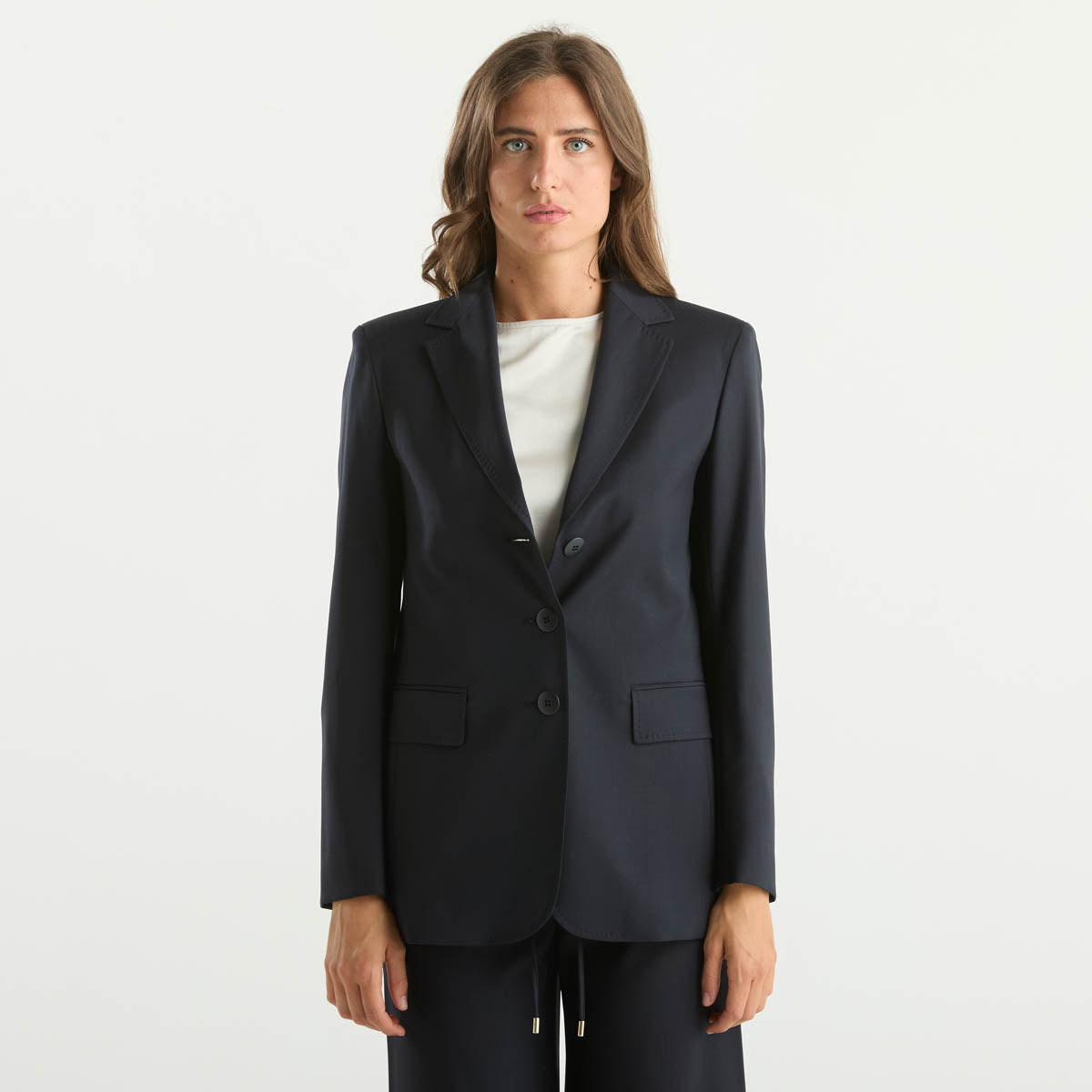 Maxmara giacca monopetto in tessuto cammello