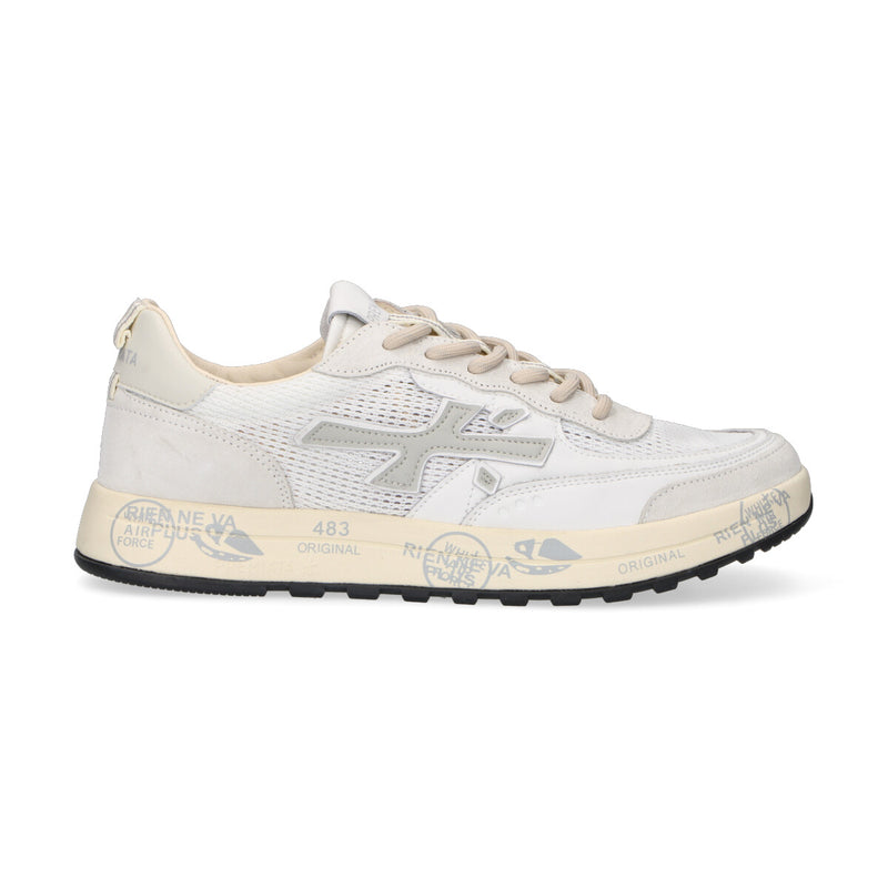Premiata sneaker Nous in pelle bianca
