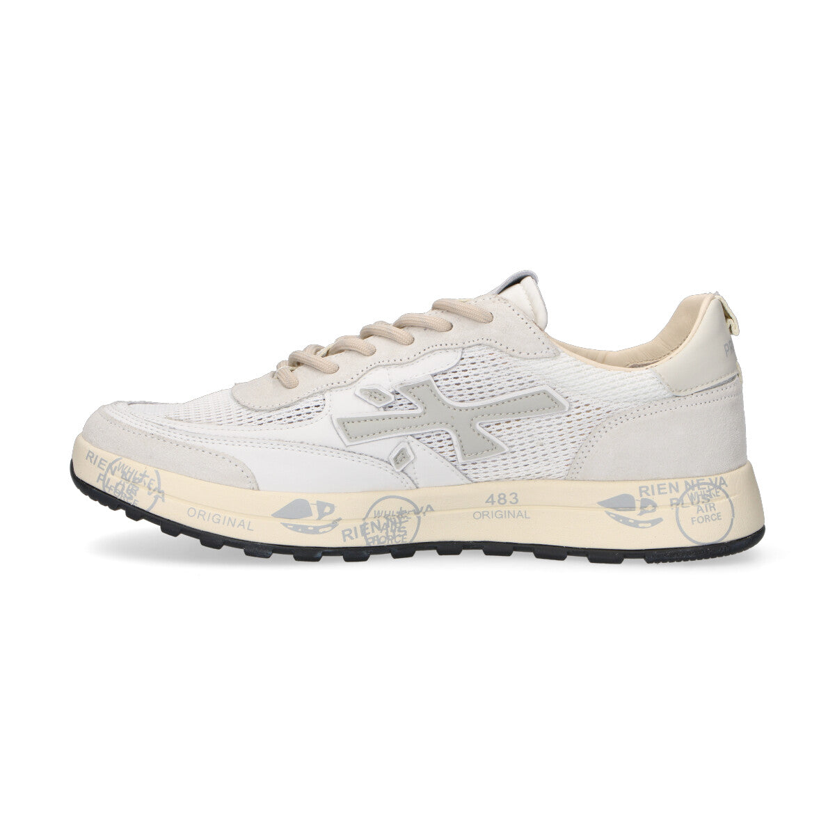 Premiata sneaker Nous in pelle bianca