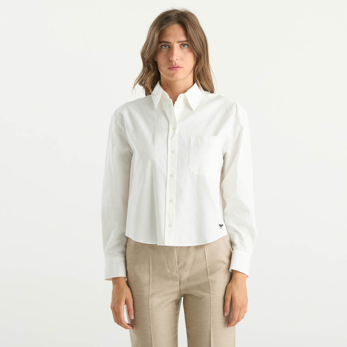 Maxmara camicia in puro cotone bianca