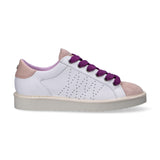Panchic sneaker P01 pelle suede bianco rosa