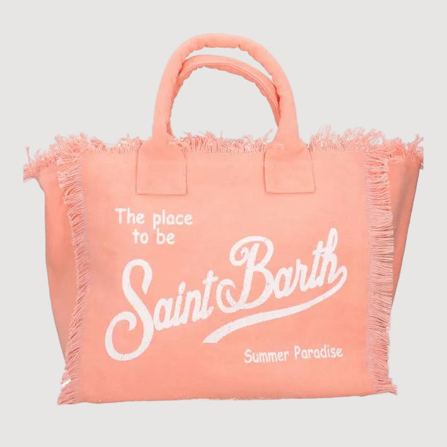 Mc2 Saint Barth borsa Vanity peach in tessuto