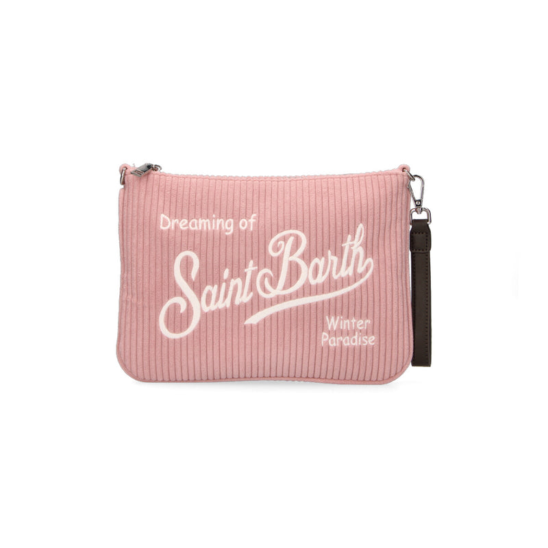 Mc2 Saint Barth pochette Parisienne corduroy rosa