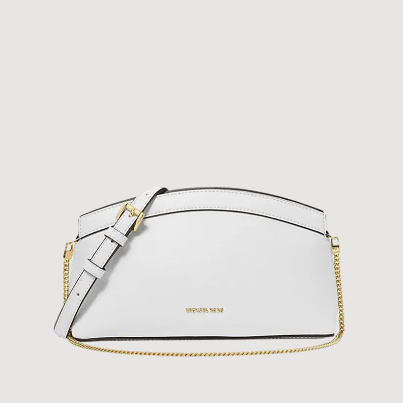 Michael Kors borsa Athena in pelle bianca