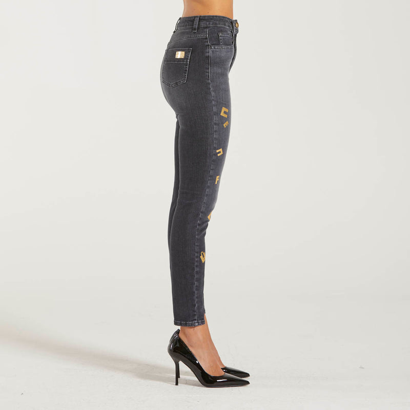 Elisabetta Franchi jeans skinny logo all over
