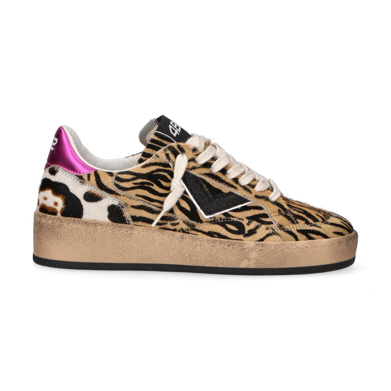 4B12 sneaker Playnew in cavallino animalier