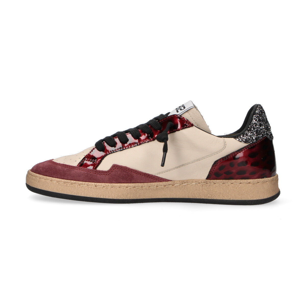 4B12 sneaker Playnew pelle lucida bordeaux