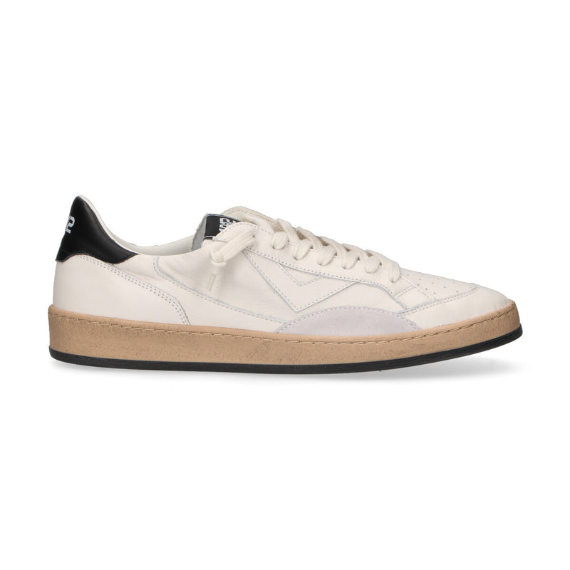 4B12 sneaker Playnew in pelle bianca