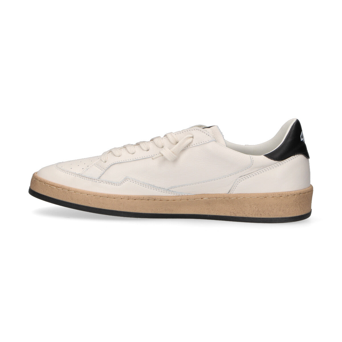 4B12 sneaker Playnew in pelle bianca