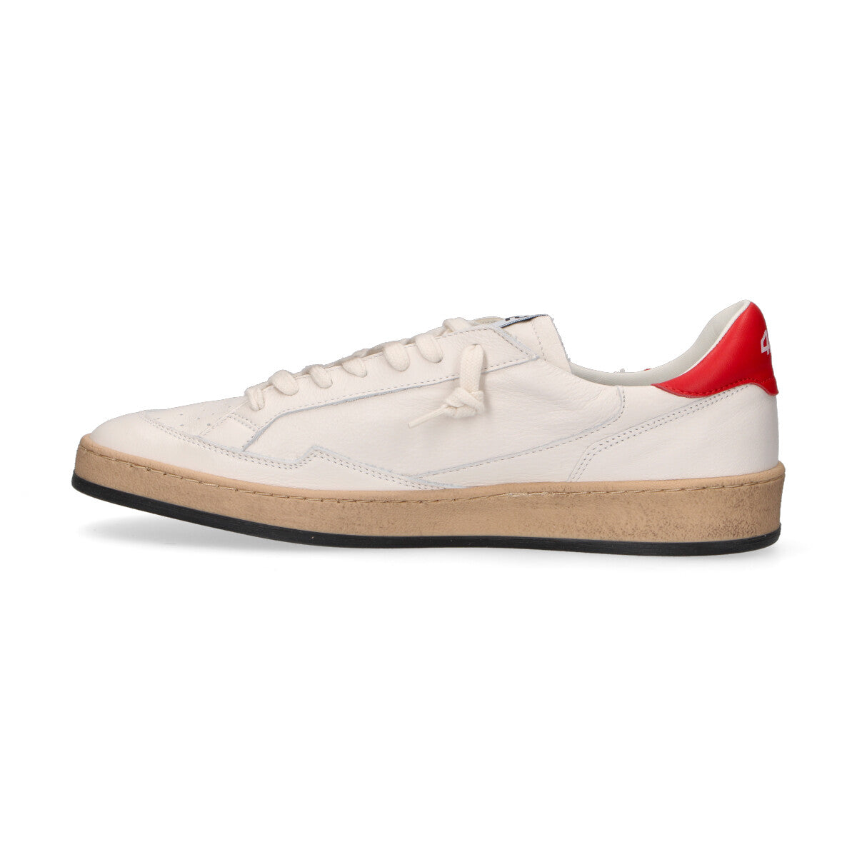 4B12 sneaker Playnew in pelle bianca