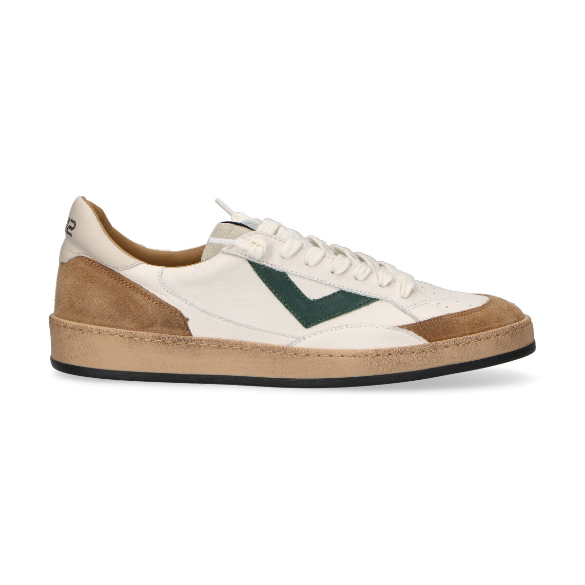 4B12 sneaker Playnew in pelle bianca beige